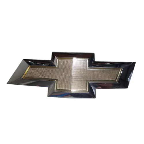 Emblema Gravata Dianteiro Chevrolet Onix Prisma 2013 A 2019 Prata