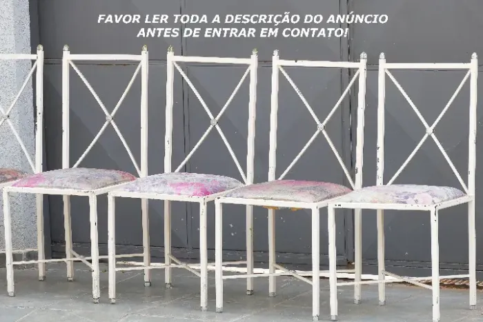 Cadeiras antigas de ferro 