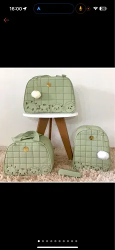 Kit de bolsas maternidade com desenhos de animais