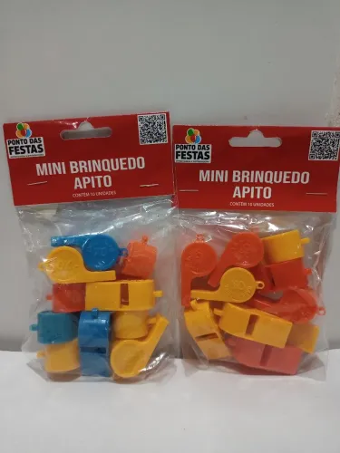 Mini Brinquedos Apito, Corneta e Língua de Sogra