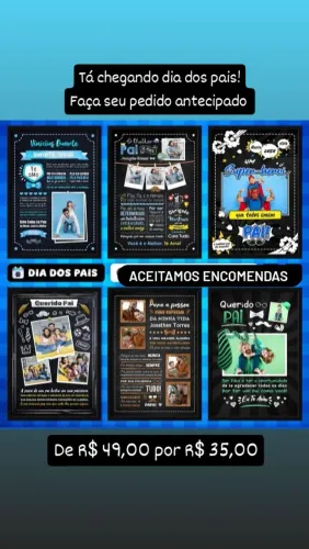 Quadro Dia dos Pais Personalizado - Promoção!