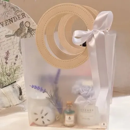 Kit Presente Buquê Vela Perfumada Lavanda + Rechaud