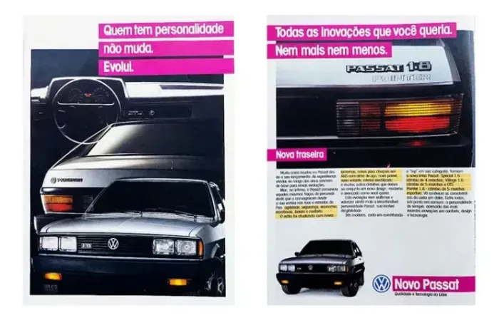 Passat GTS Pointer 1985 1986 - Encarte Catálogo Folder antigo