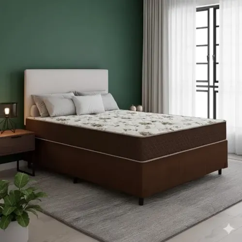 Conjunto base e colchão Espuma D33 casal