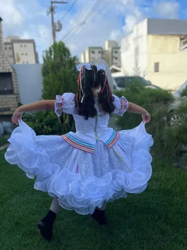 Vestido Infantil junino de noiva
