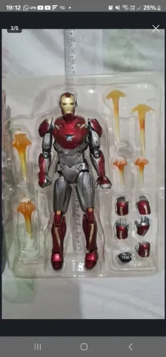 FIGURA AÇÃO IRONMAN MK-47 COMPLETO CAIXA ACESSÓRIOS ITEM PARA COLECIONADOR
