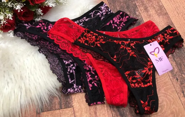 Calcinha de renda sexy - Várias cores