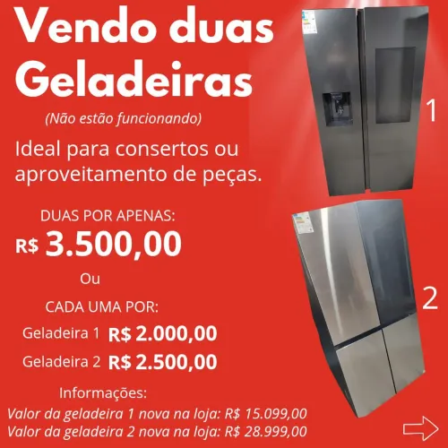 Vendo geladeiras para conserto ou tirar peças