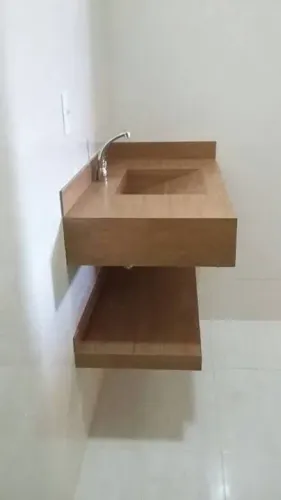 Kit Bancada de porcelanato com prateleira