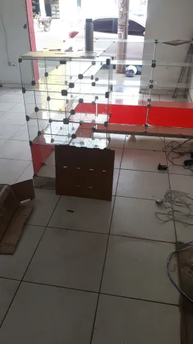 Balcao de vidro p caixa