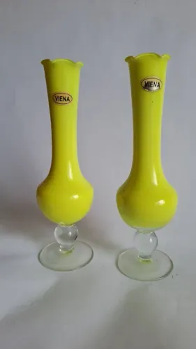 MOBILE TOY *** MT Par de Vasos Viena "Murano Style" 20cm aprox. Antigos Vintage