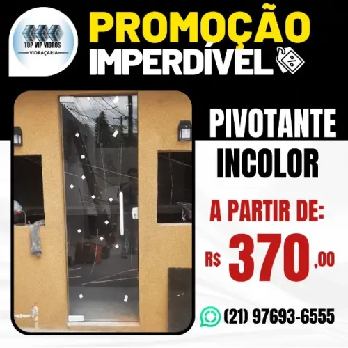 Porta Pivotante de Blindex - Mega Promoção