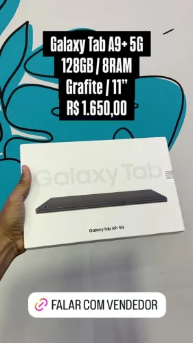 Galaxy Tab A9 + 5G / 128GB /8RAM / Grafite /11 Polegadas / $1.650,00