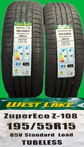 Par de Pneus Aro 15 Westlake 195 x 55 Zupereco_Montagem Grátis_Aceito Cartão*