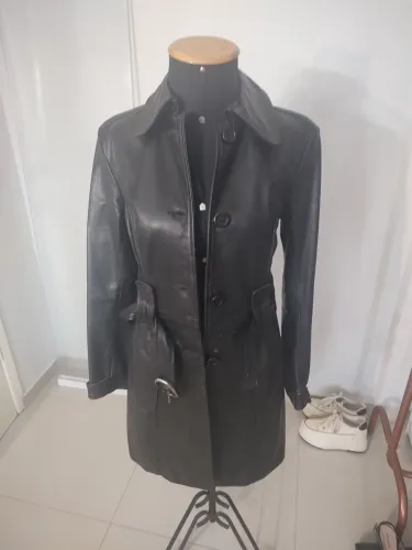 Blazer Casaco Couro Preto M