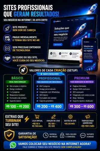Crio sites,logos, plataformas, designer e muito mais