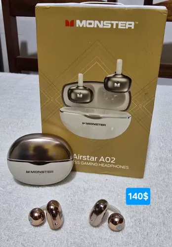 Fone de ouvido Bluetooth da Monster Airmars A02 original