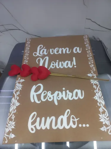 Plaquinha de casamento