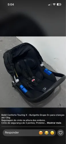 Bebê conforto Touring X