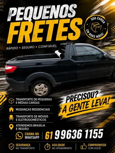 Fretes e pequenas mudanças Valparaiso e entorno