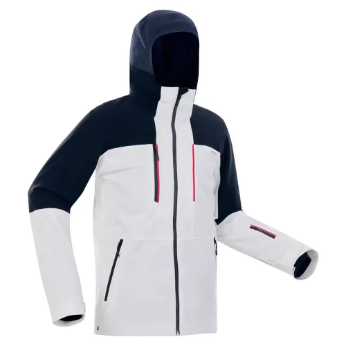 Jaqueta de esqui masculina 500 Sport - Branca e Azul Militar