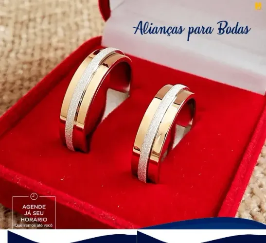 Alianças Bodas de Prata, Nomoro Noivado Casamento 6 Gramas 5 mm