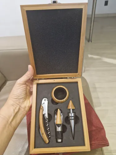 Kit jogo abridor de vinho + bolsa térmica 