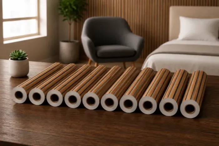 Papel de Parede Ripas KIT Completo com 10 rolos de 2M para instalação