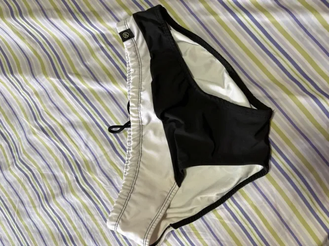 Sunga preta/branca slip M