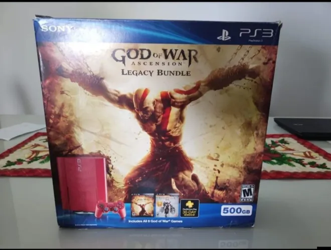 Playstation 3 super slim edição god of war ascencion - cib