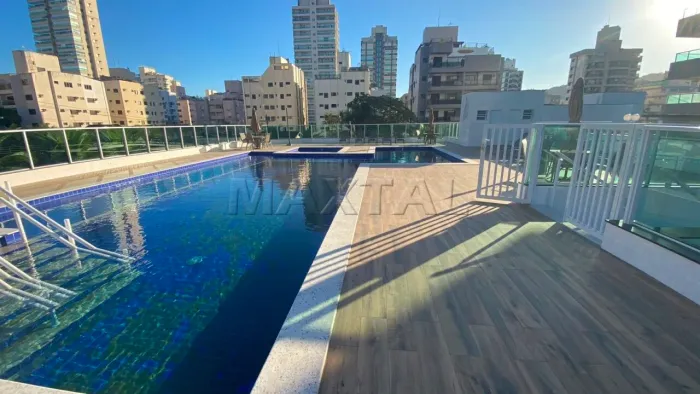 Apartamento à venda no Guarujá com Varanda Gourmet, 2 dormitórios , 1 suíte e 2 vagas.