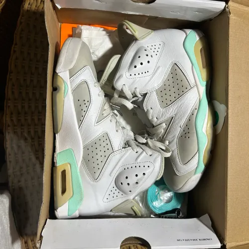 tênis air jordan 6 retro mint foam 37