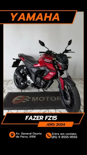 Yamaha fz 15 extra ano 2024, Aceitamos cartões e Financiamento bancário