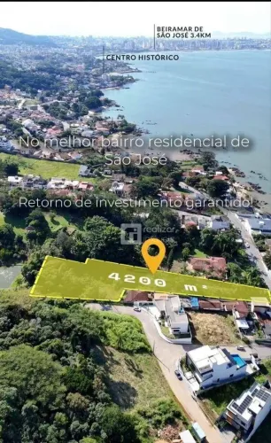 Terreno à venda, 4214 m² - Ponta de Baixo - São José/SC