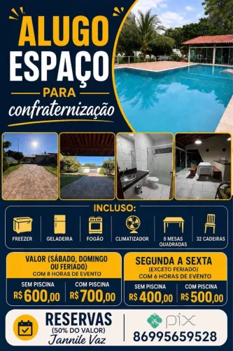 Aluguel de espaço para confraternização