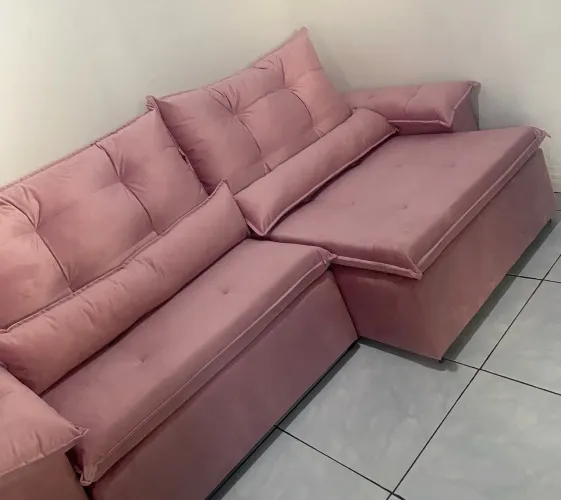Sofá retrátil reclinável 2 lugares