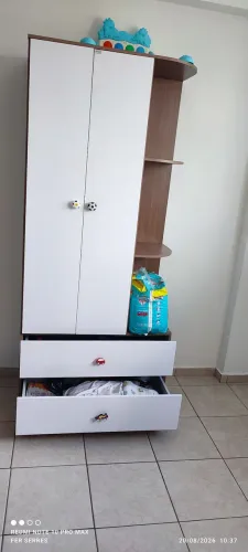 Guarda Roupa Infantil 2 Portas e 2 Gavetas com Cantoneira Labirinto Henn