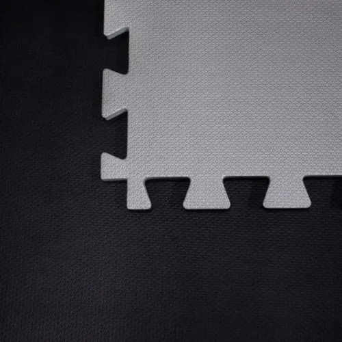 01 Tatame de EVA - Espessura 40mm - Cor: Bicolor - (Preto e Cinza) - Medida 1x1
