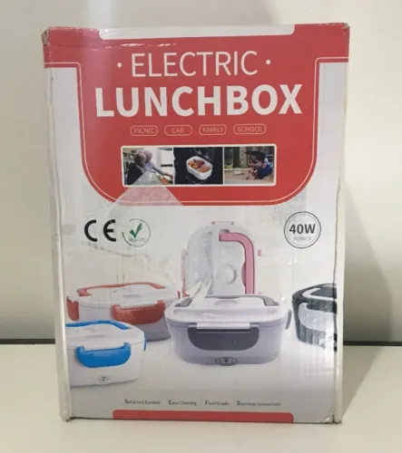 Marmita Elétrica Térmica Portátil Lunchbox 40W de 1,5 litros Bivolt - preta