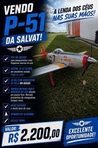 Aeromodelo escala P51