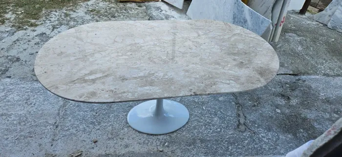 Base Saarinen tulipa + tampo retangular 1.60x0.90 bege bahia
