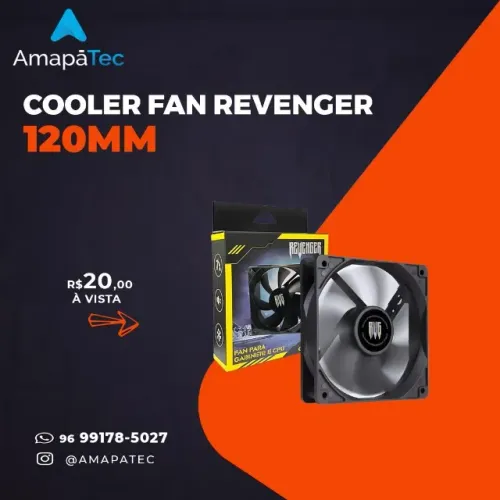 Cooler Fan Para Cpu Revenger 120mm preto