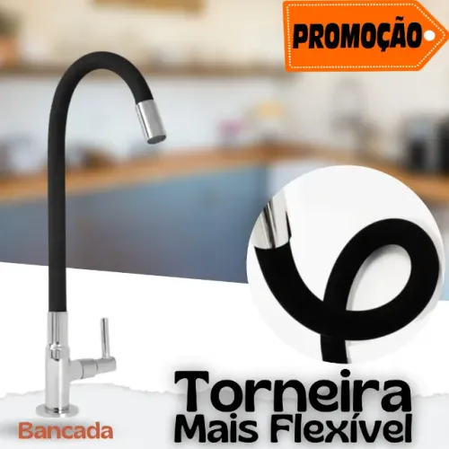 Torneira Gourmet Color Luxo Bancada Mesa Flexível _ CS303