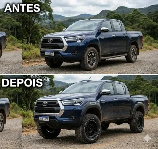 KIT LIFT, JUMELO COMFORT E ESPAÇADORES DE RODA
