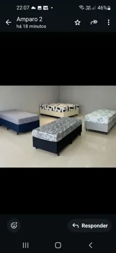 Cama solteiro unibox 500,00 em espuma D33,mola ensacadas 560,00