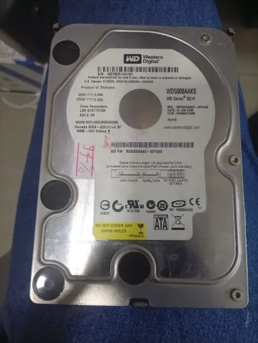 HHD 500GB Western Digital Caviar SATA 3.5" - Saúde 94% - PC / DVR