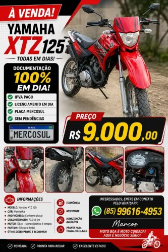 VENDE MOTO XZT 2009