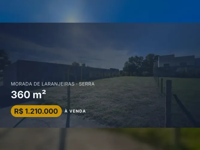 Lote Comercial em Morada de Laranjeiras Oportunidade Imperdível!
