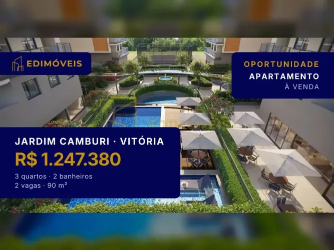 Jardim Camburi| Apartamento 3 quartos em condomínio com lazer total