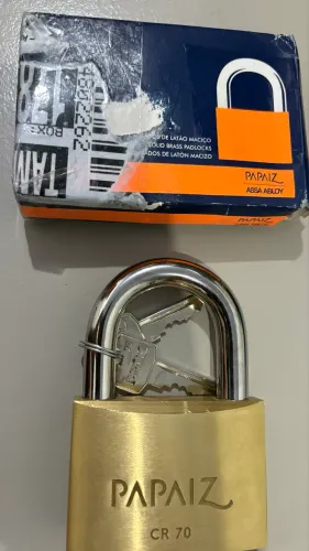 Cadeado Papaiz CRT 70 Original - Gigante, Super Resistente para Portão